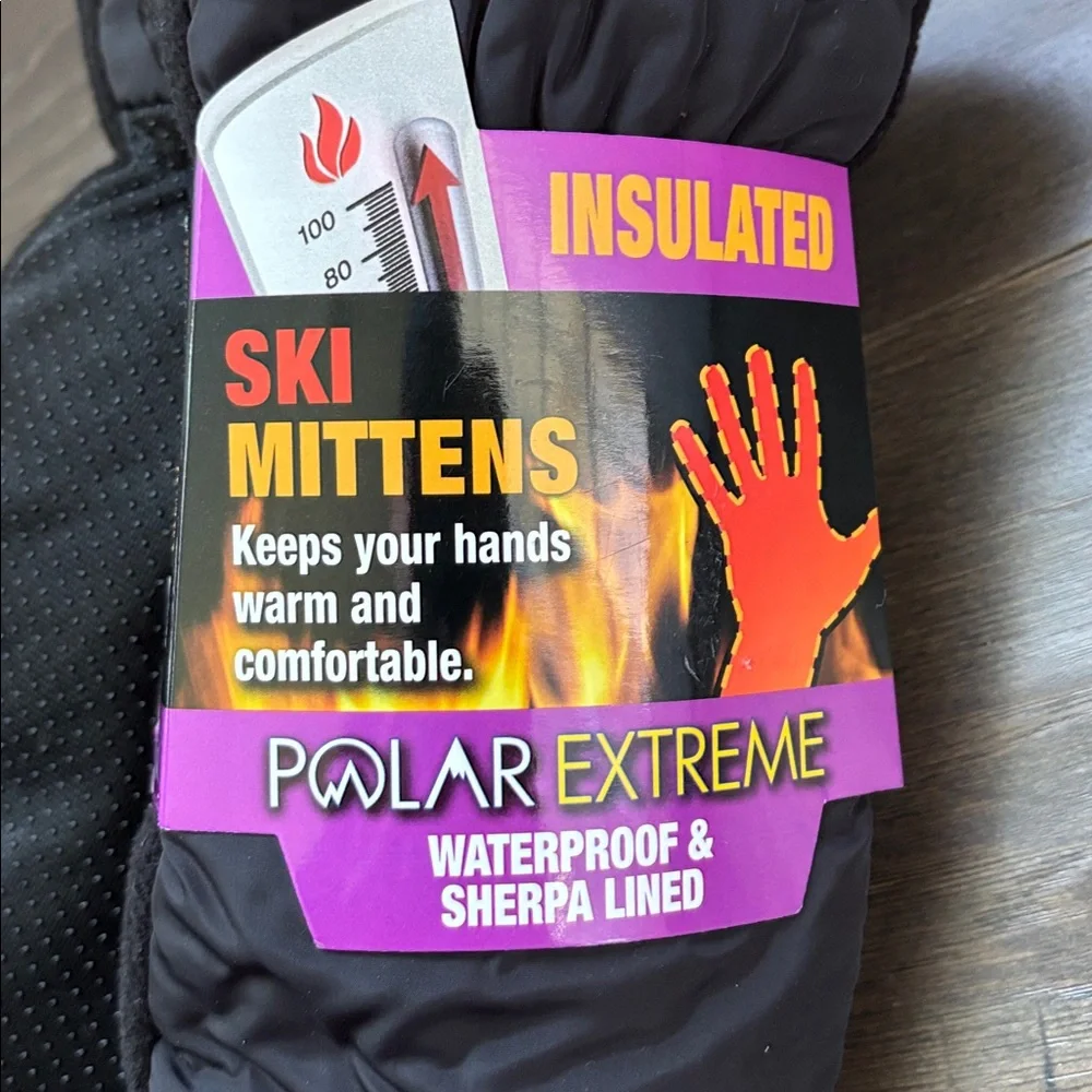 Polar Extreme Waterproof,Sherpa Lined,Insulated Winter Ski/snow thermal mittens